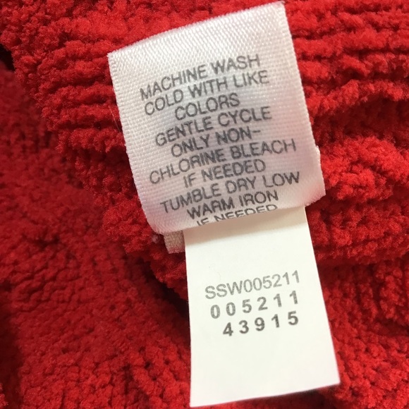 J. JILL Red Cable Knit Chenille Sweater - Picture 6 of 6